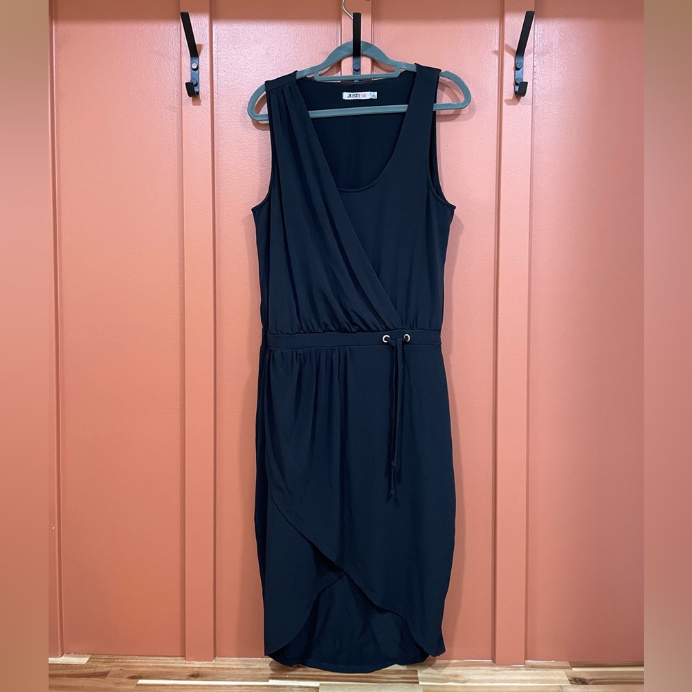 Black high low dress